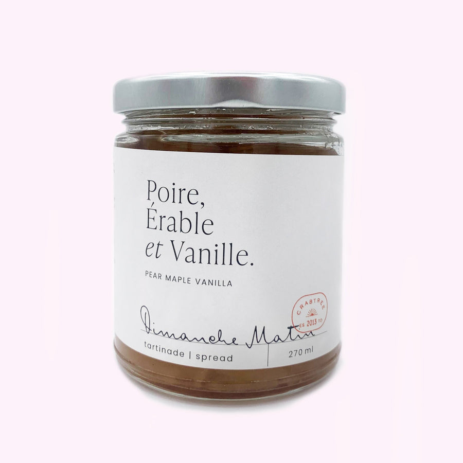 Tartinade Poire, <br>Érable & Vanille