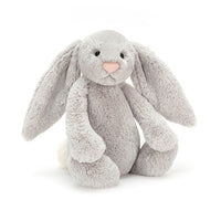 10-Inch Sitting Bunny Plush - Gray