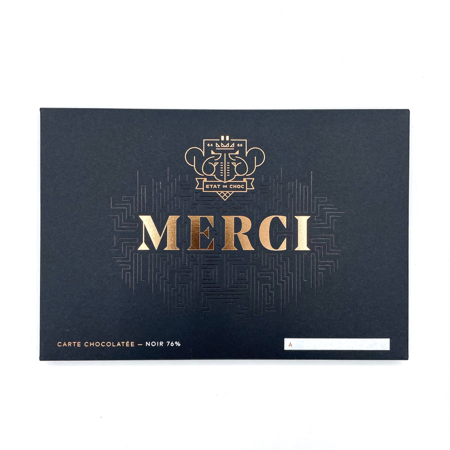 Carte chocolatée - MERCI